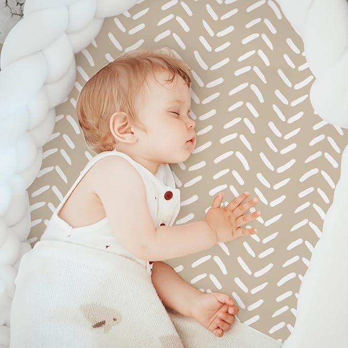 Baby Bassinet Sheets Girl Unisex - 3 Pack Safe Cradle Sheets Universal for Hourglass, Oval Rectangle Bassinet Mattresses (32" x 16") Cloud Rainbow