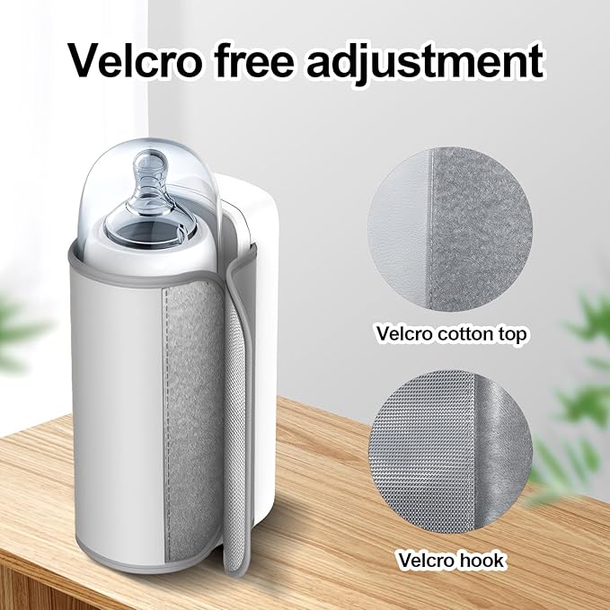 Portable Baby Bottle Warmer for Travel, Cordless Baby Bottle Warmer for Breastmilk and Formula, Rechargeable Bottle Warmer On The Go, Bottle Warmer with Temperature Control, LED Display