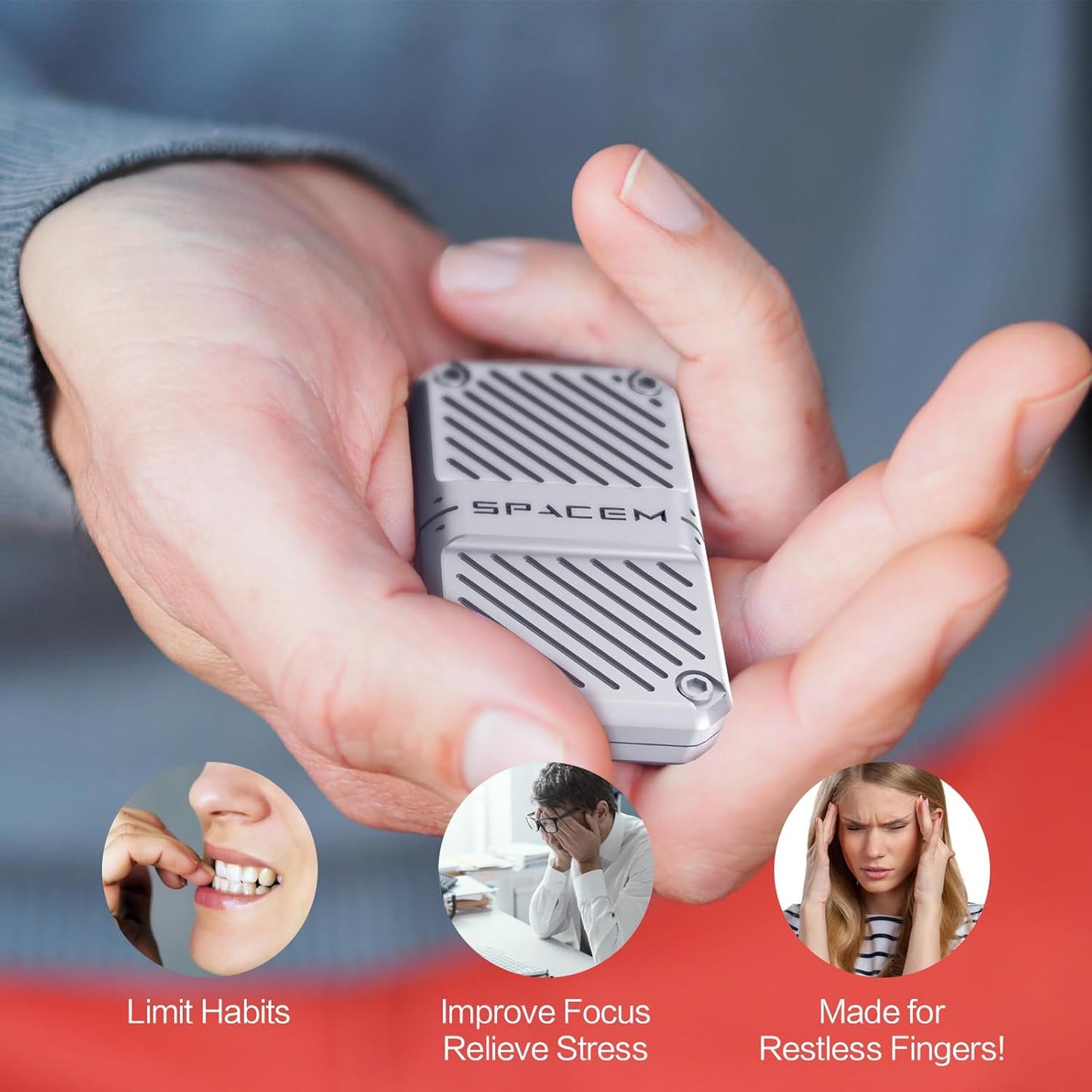 INNÔPLUS Fidget Slider, Fidget Toys Adults Metal Magnetic Fidgets Desk Toys, Cool EDC Gadgets Anxiety Stress Relief Toys, ADHD Tools for Adults, Mens Gifts for Him & Dad, Boyfriend