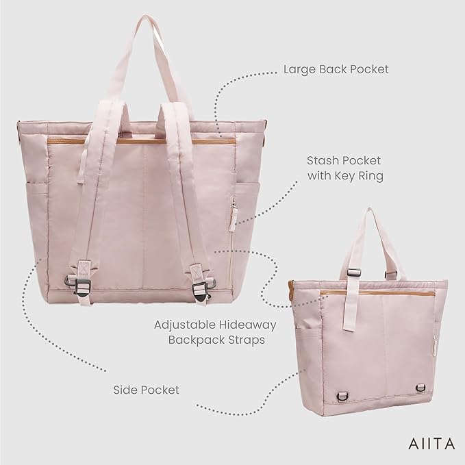 Diaper Bag Tote,Baby Diaper Bags,Convertible Diaper Bag Backpack,Crossbody Tote Bag for Women,Stylish Shoulder bag with Changing Pad,Baby Registry, Work Tote,Travel Gym Bag,Pink