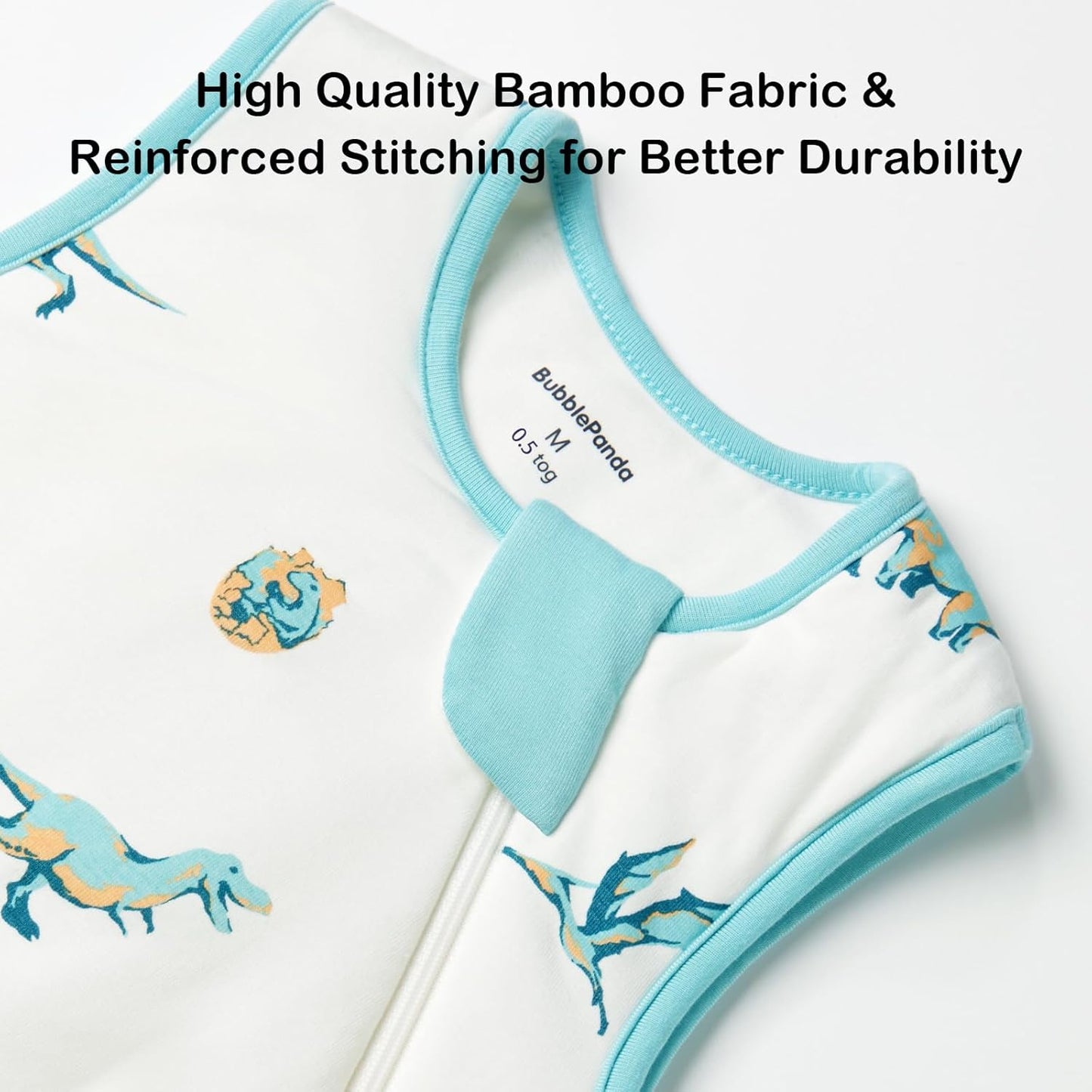 BubblePanda Rayon Made from Bamboo Sleep Sack 18-24 Months 0.5 Tog Soft Lightweight Toddler Sleep Sack 2t for Babies 2-Way Zipper Wearable Blanket Baby 18 Months
