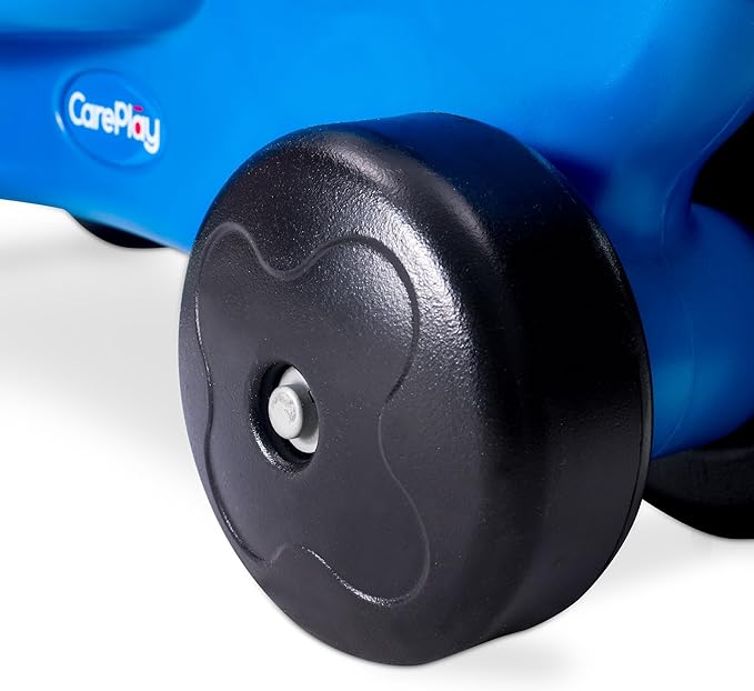 Careplay 2-in-1 Squirrel Push & Ride-on Toy, Indoor & Outdoor Use, Low Profile Seat, Recommended for Children up to 50lbs, Durable Construction, Made in The USA, Blue