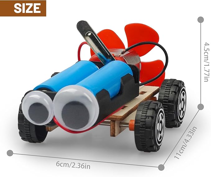 STEM Science Kits for Kids Age 8-12, 6 Set Wind-Powered Cars Science Experiments 6-8 8-10, Wood Building Crafts Kit for Boys Girls, School Classroom STEM Projects Toys Gifts for 6 7 8 9 10 12 Year Old