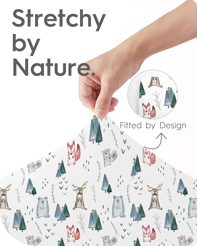 Baby Crib Sheets Boy Girl for Standard Crib Mattress - Ultra Soft Jersey Knit Neutral Crib Mattress Sheet, Safe and Snug, Durable, Stylish Crib Sheet Fitted, 28''x52''x9'' Extra Deep Pocket