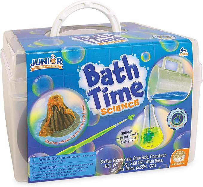 MindWare Junior Science Academy: Bath Time Science – 5 Amazing Beginning Science Experiments for Kids Ages 4 & Up – Boys & Girls Have Fun Learning About Science at Home