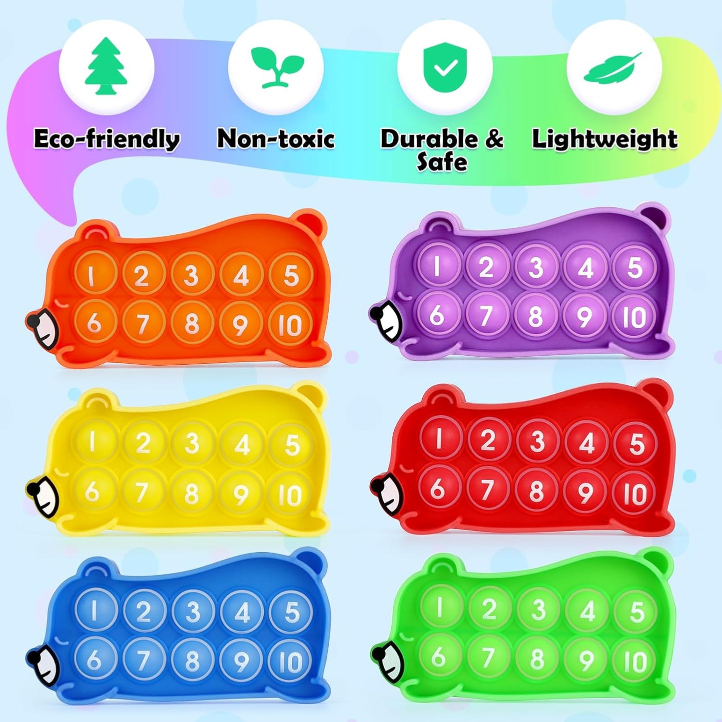 Ten-Frame Counting Toys,Math Manipulative for Elementary,Number Math Games, Montessori Educational Toy for Preschool Kindergarten Classroom Learning Activities Kids 3 4 5 Year Old