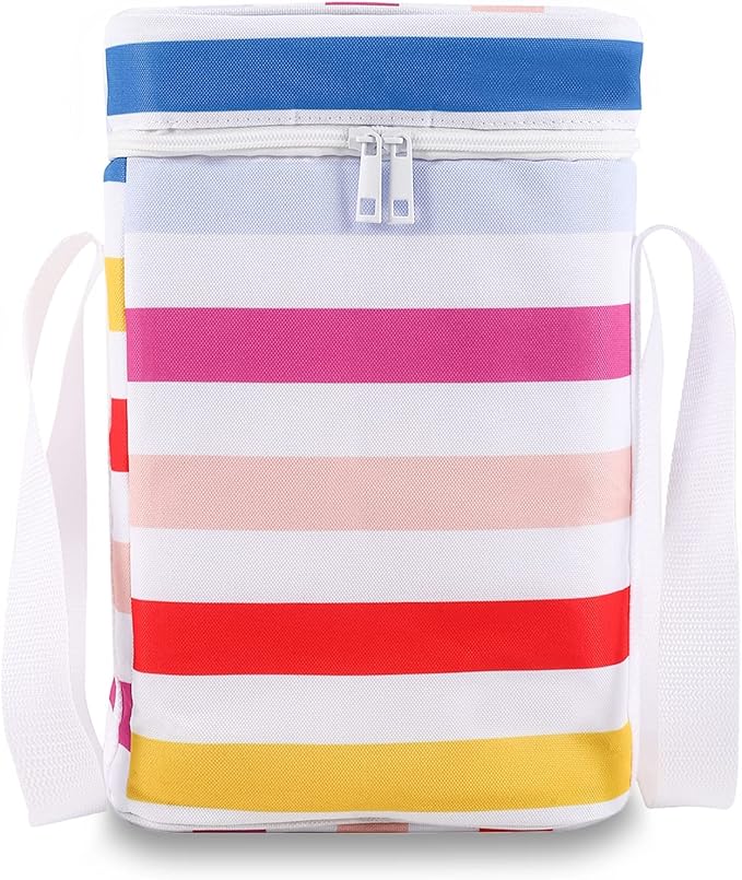 4 Bottle Wine Bag,Insulated&Leakproof Wine Cooler Bag,Wine Carrier Wine Tote Bag Wine Bottle Bag,Insulated Cooler Bag for Travel Picnic Beach Camping,Wine Gifts for Women Wine Lover,Wine Accessories