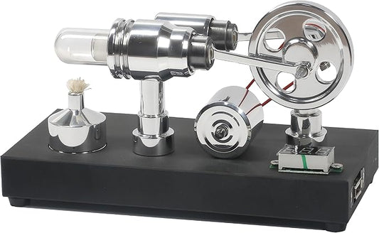Sunnytech Hot Air Stirling Engine Motor Electricity Generator Educational Colorful LED SC (SC011)