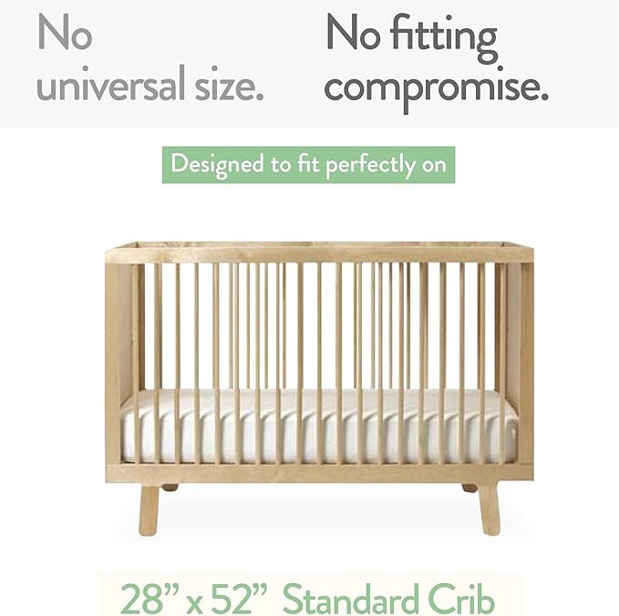 Joey + Joan Fitted Crib Sheets 28 x 52 – Compatible with Standard Crib Mattress and Toddler Bed – 100% Jersey Cotton – Pale Pink + Lilac – 2 Pack