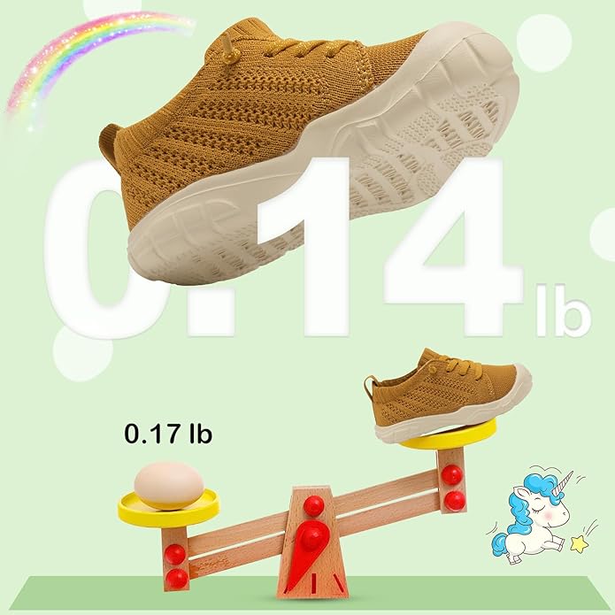 JIASUQI Toddler Shoes for Boys Girls Slip on Sneakers Wide Toe Walking Shoes Toddler Sock Shoes