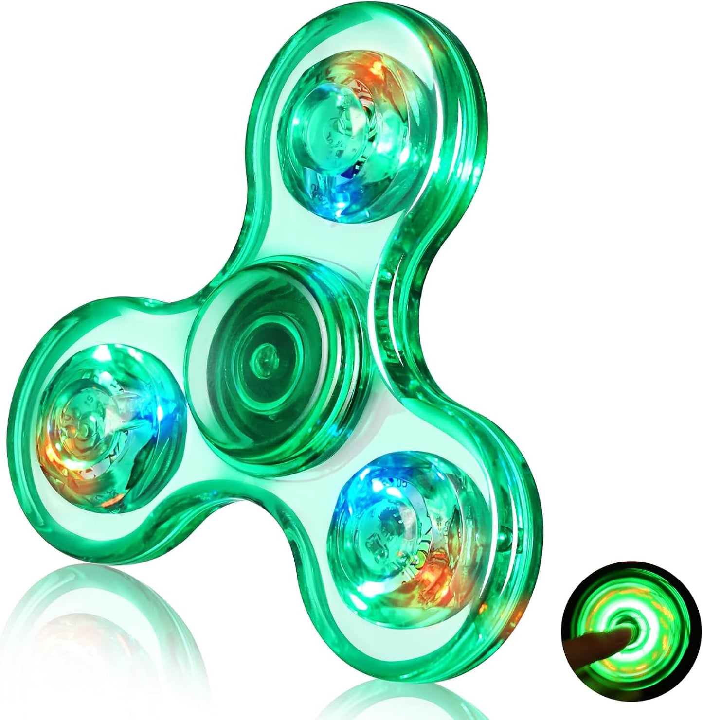 Gigilli Fidget Spinners, LED Light Up Sensory Fidget Toys for Kids, Glow in The Dark Party Favors for Kids 4-8-12, ADHD Anxiety Stress Relief Goodie Bag Stuffers Birthday Classroom Prizes Return Gifts