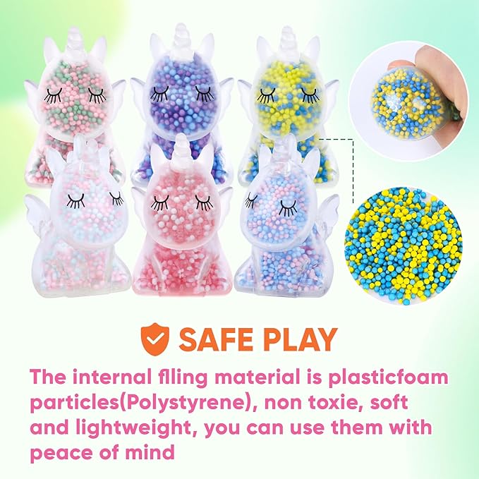 12 Pack Fidget Stress Balls for Kids Adults, Stress Relief Stress Ball, Bulk Squishy Squeeze Ball Set and Birthday Party Favors