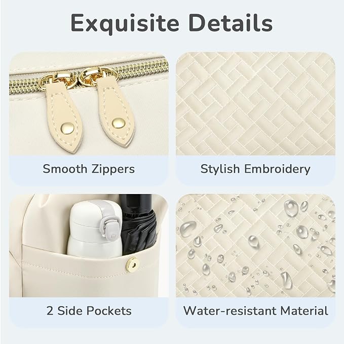 Diaper Bag Tote, Baby Bag Travel Diaper Tote Bag with Pacifier Case, Cute Maternity Hospital Baby Stylish Diaper Tote for Mom Dad Beige