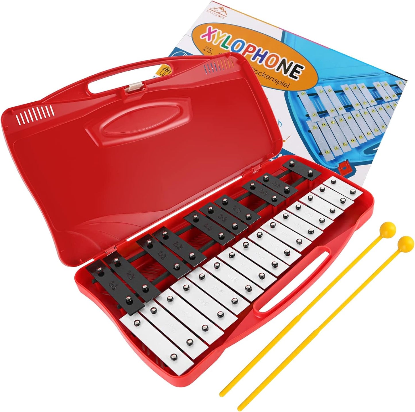 EASTROCK 25 Notes Glockenspiel Xylophone for Kids, Professional Music Teaching, Gifts