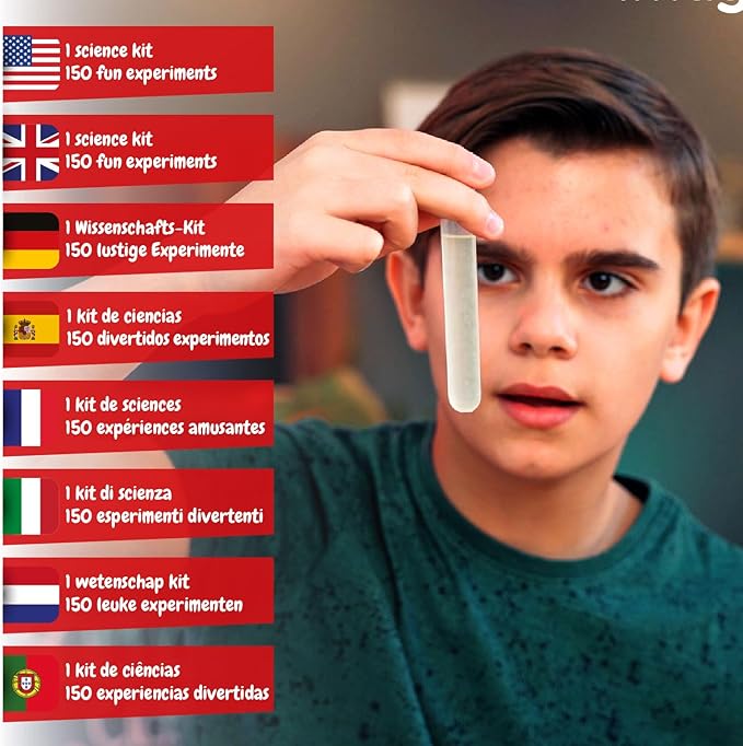 Science4you 150 Science Experiments for Kids Ages 8-12 - Super Science Kits for Kids, Chemistry Set + Stem Toys, Gifts for Boys and Girls Age 8 9 10+