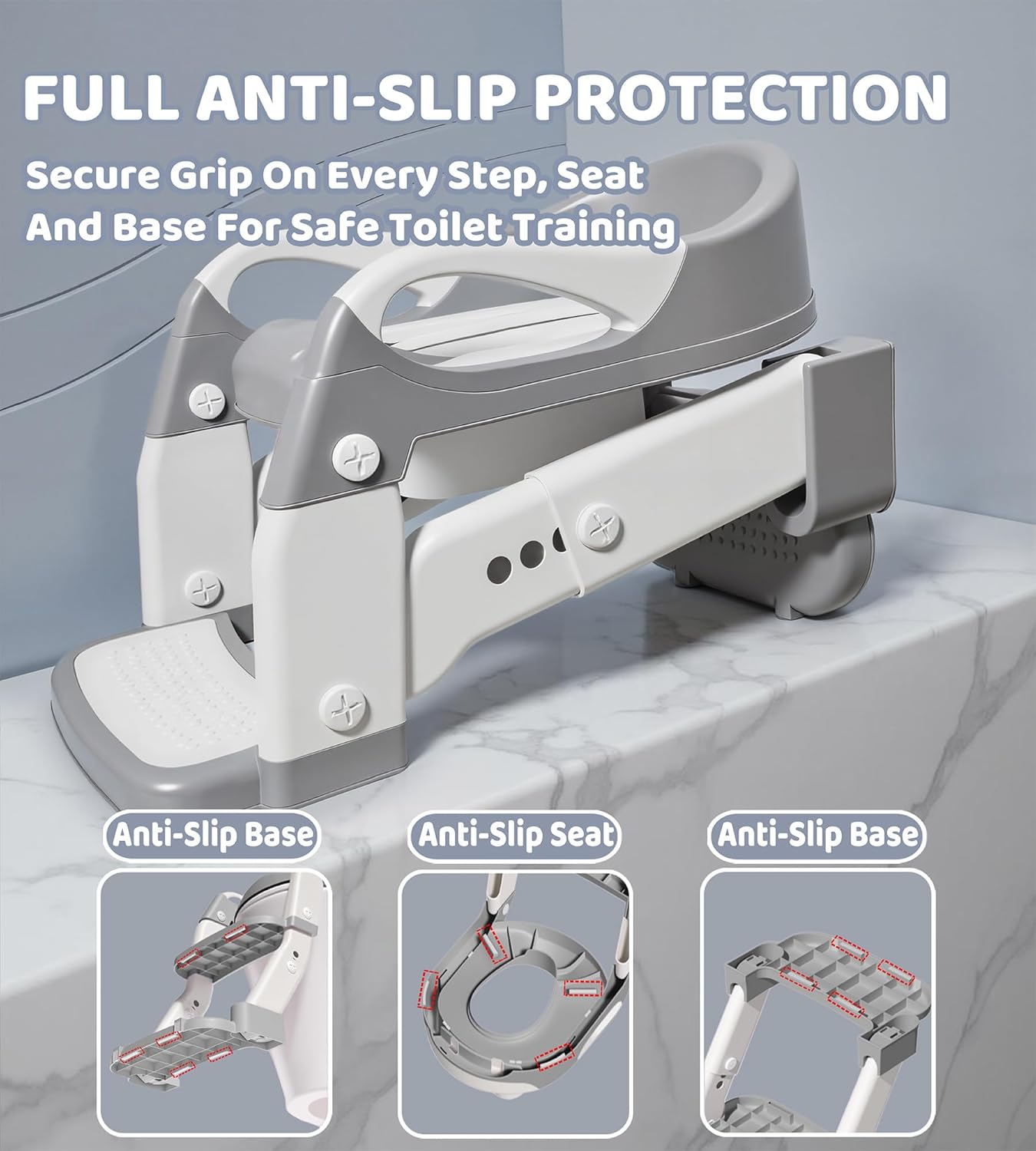 2-in-1 Toddler Potty Training Toilet Seat with Step Stool Ladder – Adjustable Height Potty Chair Urinal for Baby Boys Girls Age 1-3, Foldable Training Potty with Splash Guard & Anti-Slip Feet, Green