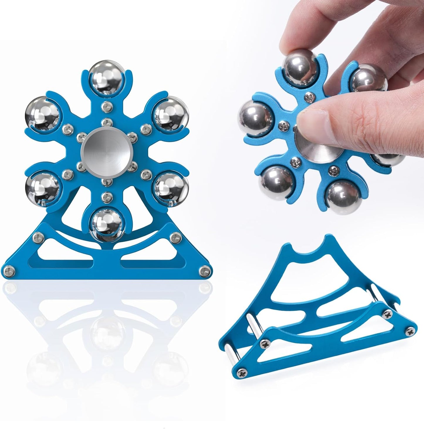 Desk-Fidget-Toys for Ferris-Wheels-Spinner: Metal Kinetic-Spinner 4mins, Cool-Gadgets for Kid Children Teen Adult EDC-Toy, ADHD Tools Cool-Stuff Stress Relief Gift for Office Home School Christmas