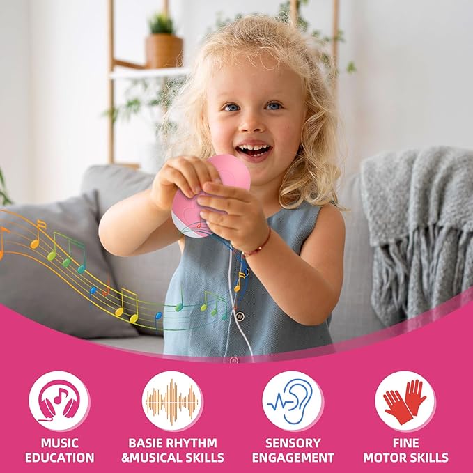 Thumb Piano,Electronic Handy Piano for Music Beginner,5-Keys 13 Kinds of Musical Instruments, Pocket Portable Educational Keyboard Finger Instruments,Easter Birthday Gift for Kids and Adults