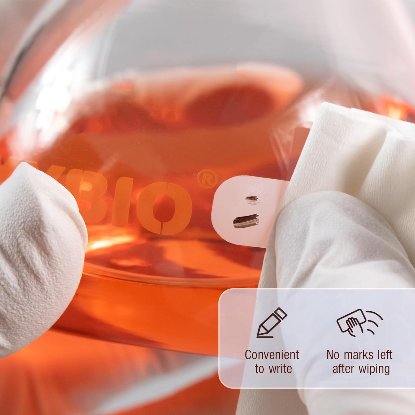 50ML Volumetric Flask Set|ASTM Class A 3.3 Borosilicate Glass|Polypropylene Stopper|White Graduation|for Analytical Chemistry Work|2PCS