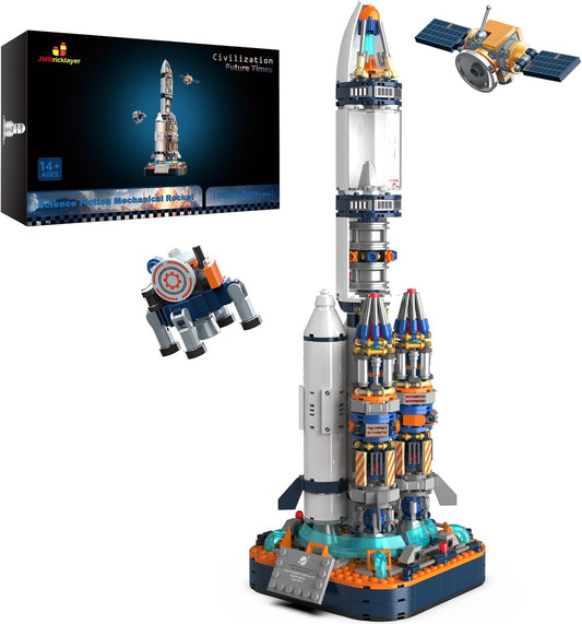 JMBricklayer Space Rocket Building Sets for Boys 8-14 Adults 70110, Spaceship Exploration Space Toys, Space Shuttle Rocket Ship Collectible Display Model Set, Gifts for Adults Boys Girls Age 8+