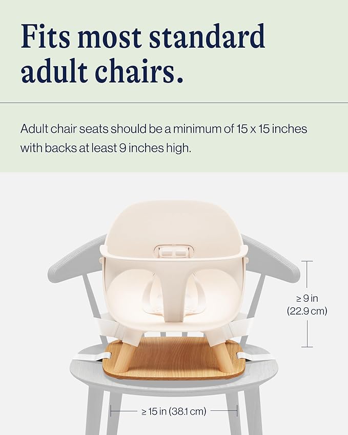 Lalo The Booster Seat for Babies & Toddlers, Children's Booster Seat, Easy to Clean Five-Point Safety Harness & Durable Non-Toxic Plastic Seat & Belly Bar - Grapefruit