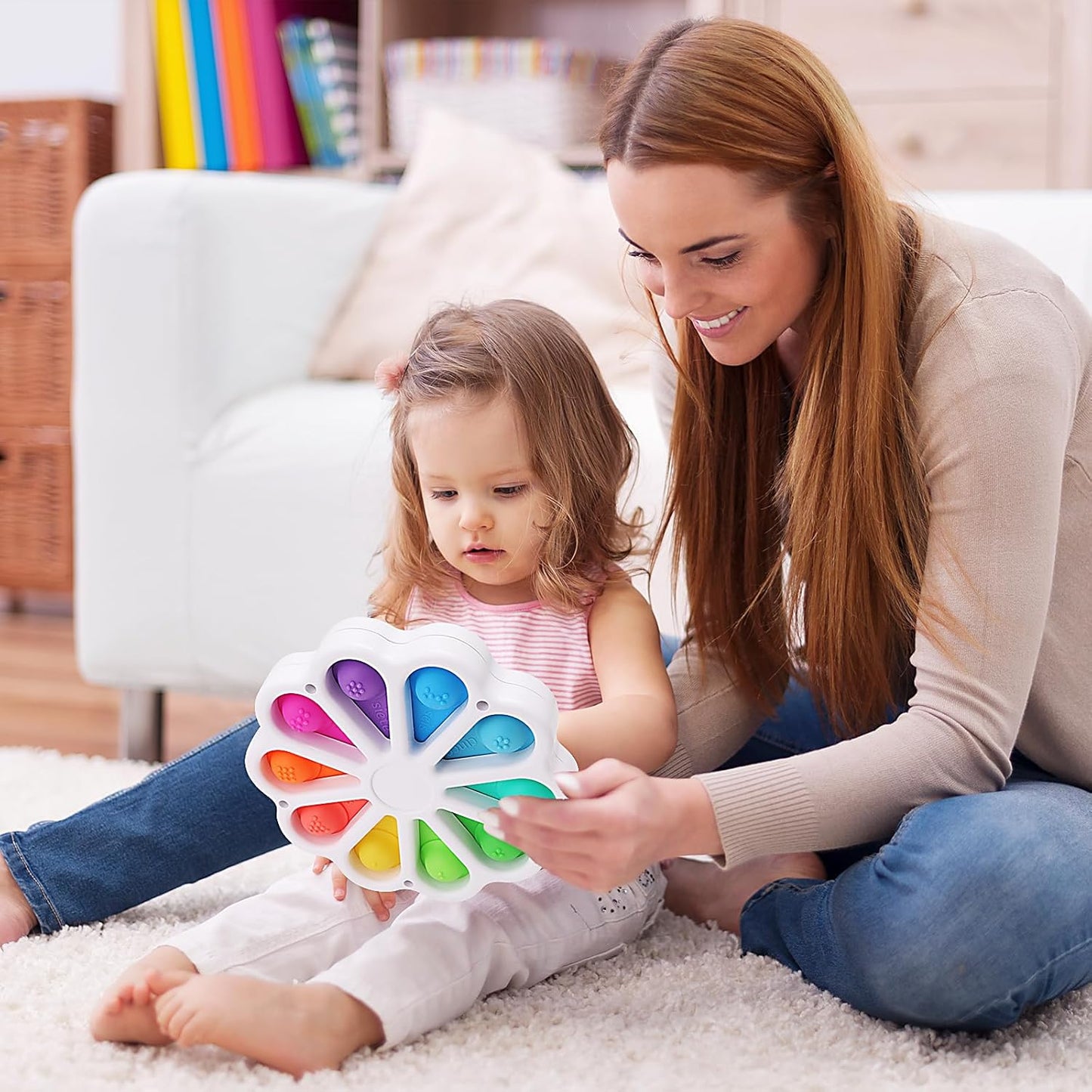 Dimple Digits Fidget Sensory Montessori Toys for Toddlers 1-3 Year Old, Baby Toys 6-12 Months Toddlers Push and Popping Bubbles Fine Motor Skill, Simple Poppers Dimple 1 Year Old Boy Girl Toys Gifts