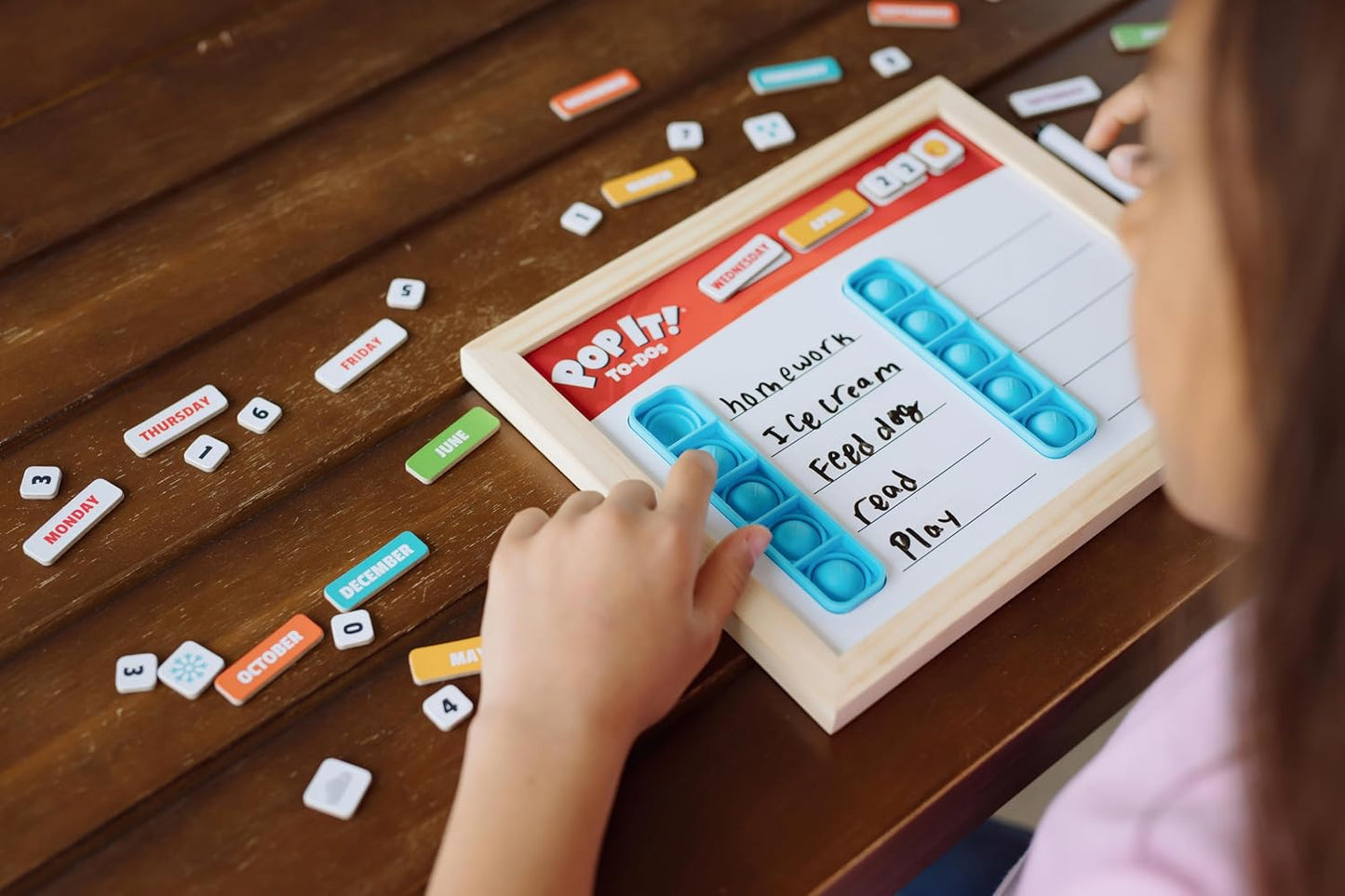 Chuckle & Roar - Pop It! to-Do-List - Imaginary Play for Toddlers - Tactile Fun for preschoolers - Fidget Toy - Great for Ages 3 and up