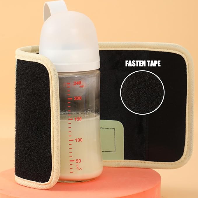 Baby Bottle Warmer Bag, Portable Bottle Warmer 18W Quick Heating Baby Bottle Warmer Temperature Adjustable USB Baby Bottle Heater for Home Family Travel Green