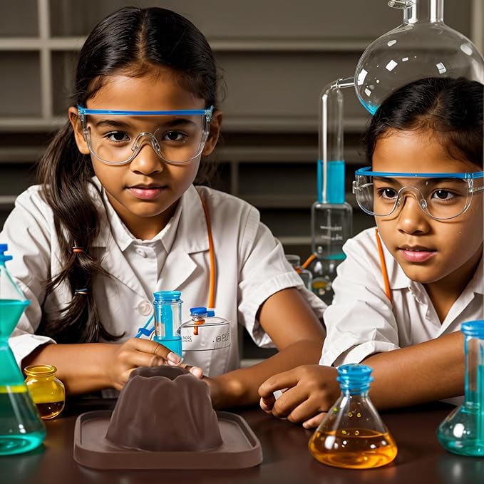 jarbins 10Pcs Volcanic Model School Figure Model Experiment for Volcano Science Kit Volcano Eruption Toy DIY Demonstration Props