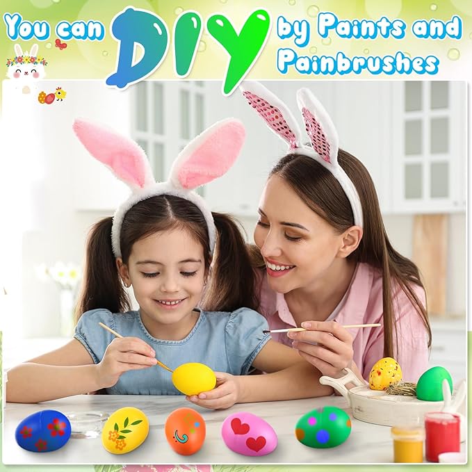 100 Pieces Egg Shakers Musical Instruments Percussion Maracas Egg for Kids Toys Plastic Easter Shaker for Learning DIY Painting, Classroom Music, Rhythm(10 Color)