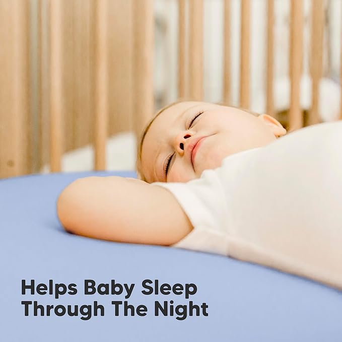 2-Pack Waterproof Baby Crib Sheets for Boys, Girls - 52x28 Viscose Derived from Bamboo Toddler Bed Sheet Neutral, Fitted Crib Mattress Protector Cover for Baby Bedding, Soft & Gentle (Blue Flax)