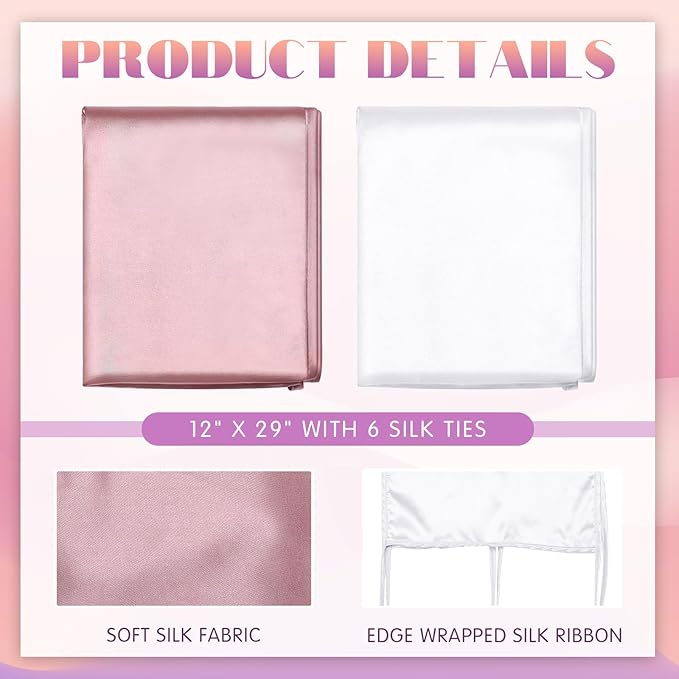 Hosuly 2 Pcs Satin Bassinet Sheet Baby Hair Soft Silk Feeling Sheet Baby Bassinet for Rectangle Cradle Pad Mattress Boys Girls Newborn Infant(Pink, White)