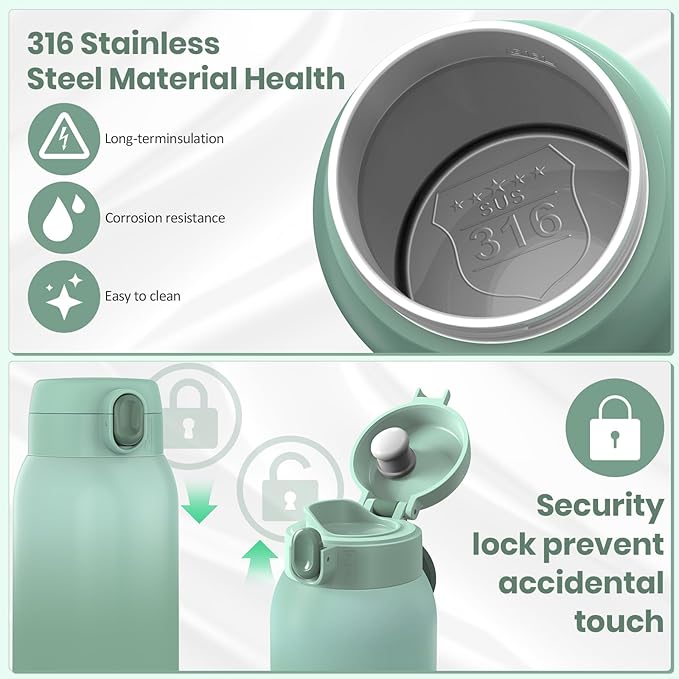 Portable Bottle Warmer for Travel,17oz Portable Milk Warmer for Baby Fast Heating,30W Fast Charge Precise Temperature Control Bottle Warmer On The Go Baby Milk Warmer for Breastmilk & Formula