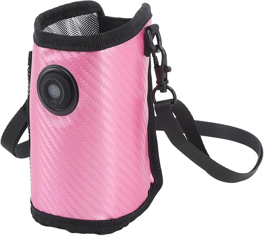 SIXRUN Baby Milk Bottle Warmer Bag, Portable Baby Bottle Heater with 23 Levels of Temperature Control (Rose Red)