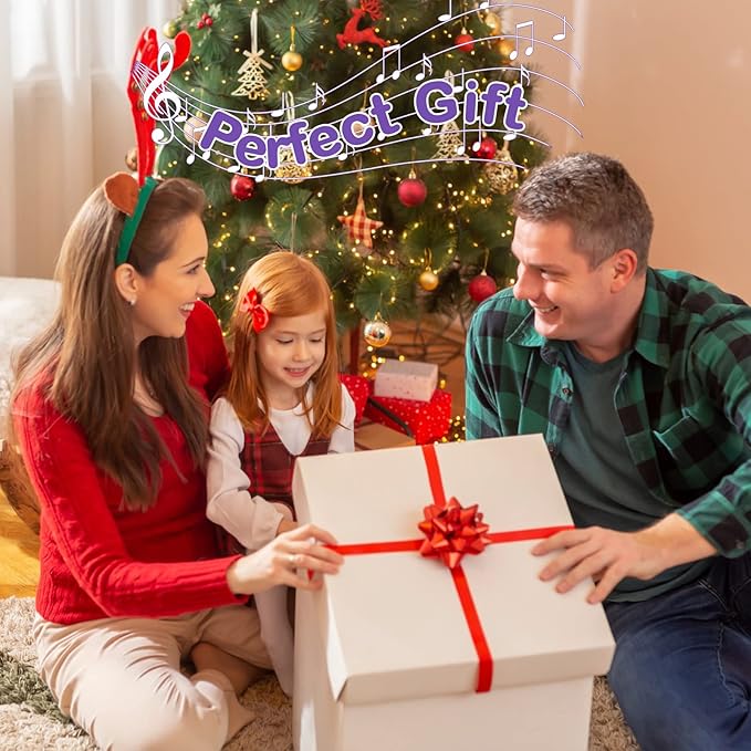 Amylove Set of 2 Musical Instruments for Kids Including Toy Saxophone and Kids Clarinet Plastic Toy Instruments Saxophone Clarinet with 8 Colored Keys Educational Home School Music Gift(Gold)