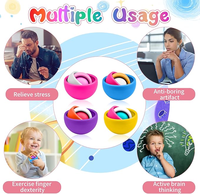 Fidget Toys Kids Pack, Fidget Spinner Set, Sensory Toys Boys Girls Teens, Eaeter Basket Stuffers Party Favors, ADHD Autism Stress Relief Finger Tools, Gift for Kids Adults Birthday