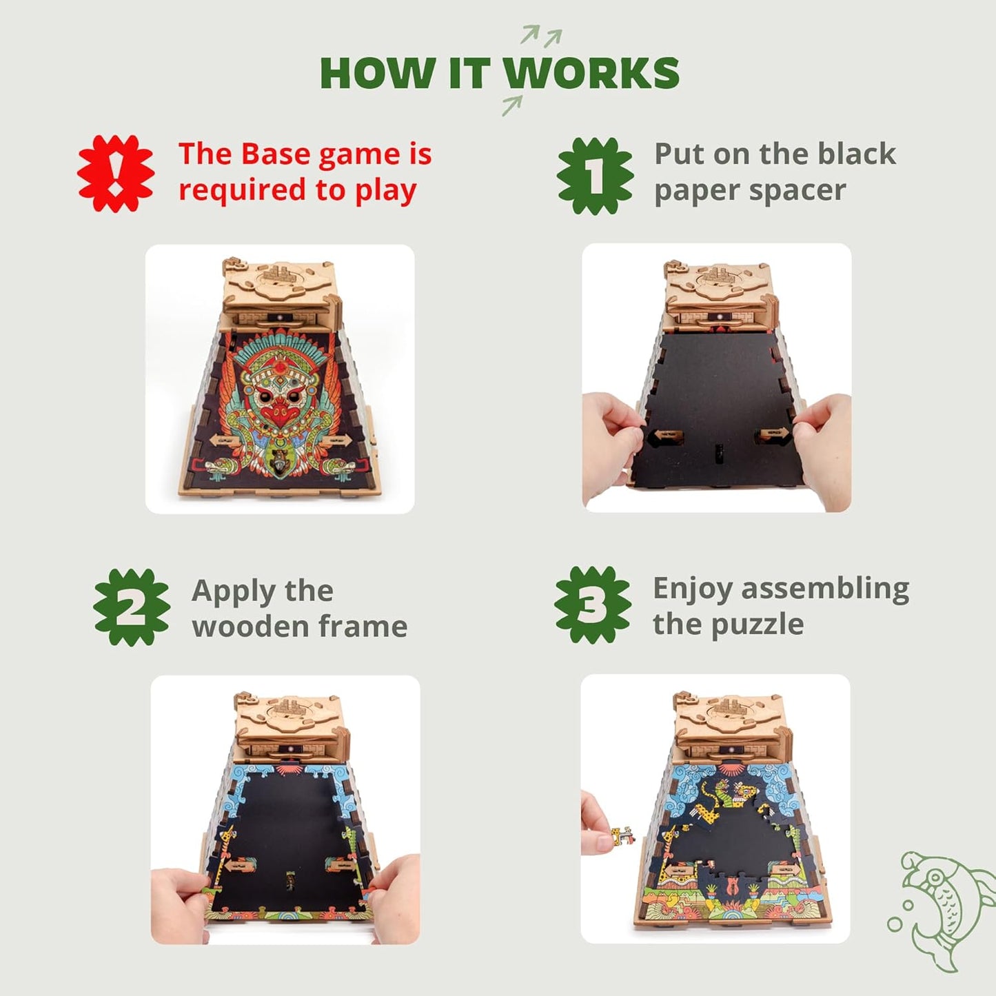 iDventure Cluepuzzle Expansion The Aztec Realms | Wooden Puzzle with 200+ Pieces | Escape Room Game | Gift Box | 4 Designs | Puzzle Size 20x12 cm | Wooden Puzzles for Adults and 10+ | Gift | Hobby