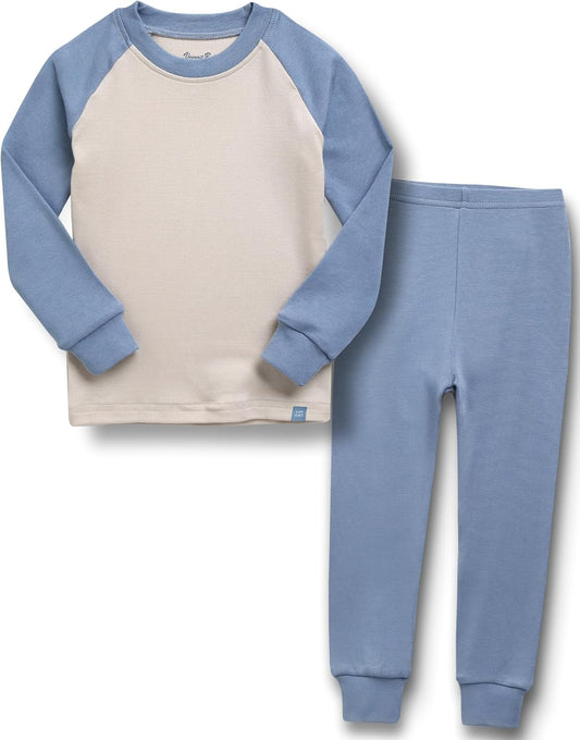 VAENAIT 6M-12Y Toddler Toddler Kids Toddler Girls Boys Soft Comfy Modal Tencel Solid Raglan Sleepwear Pajamas Pjs 2pcs Set