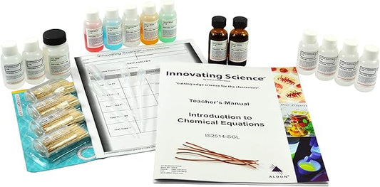ALDON Innovating Science Introduction to Chemical Equations - Explore Chemical Reactions, Learn to Write Balanced Chemical Reaction Equations - Small Group Learning - Experiment Kit