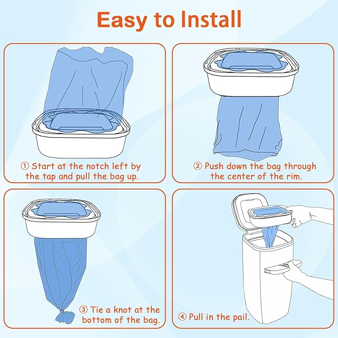 Jumbo Square Refills Disposal Bags Compatible with Diaper Genie Compact & Select Pails (Not Fit Classic),Hold Up to 810 Newborn-Sized Diapers Per Refill(3 Pack)