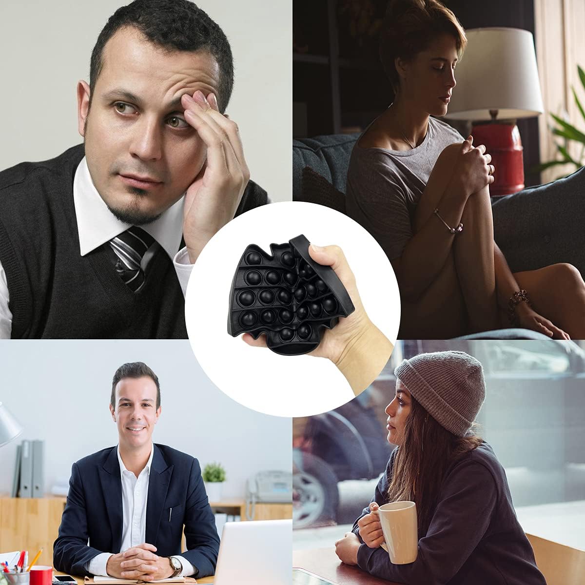 Jofan 4 Pack Halloween Fidget Sensory Pop Toys Packs for Kids Girls Boys Halloween Party Favors Halloween Treat Bags Gifts Stress Relief