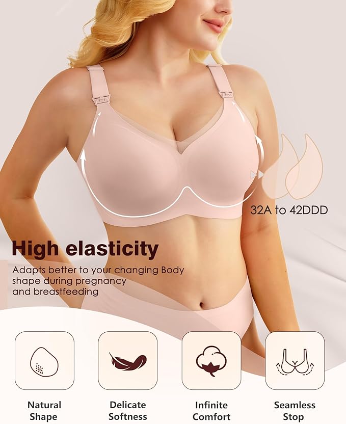 As Fairy Nursing Bras for Breastfeeding Mesh Lace Seamless Maternity Bra Pregnancy Sleep Wireless Bralette