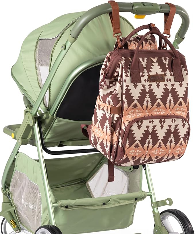 Montana West Wrangler Callie Diaper Bag Backpack with Stroller Straps Multifunction Baby Travel Bag WG2204-9110BR