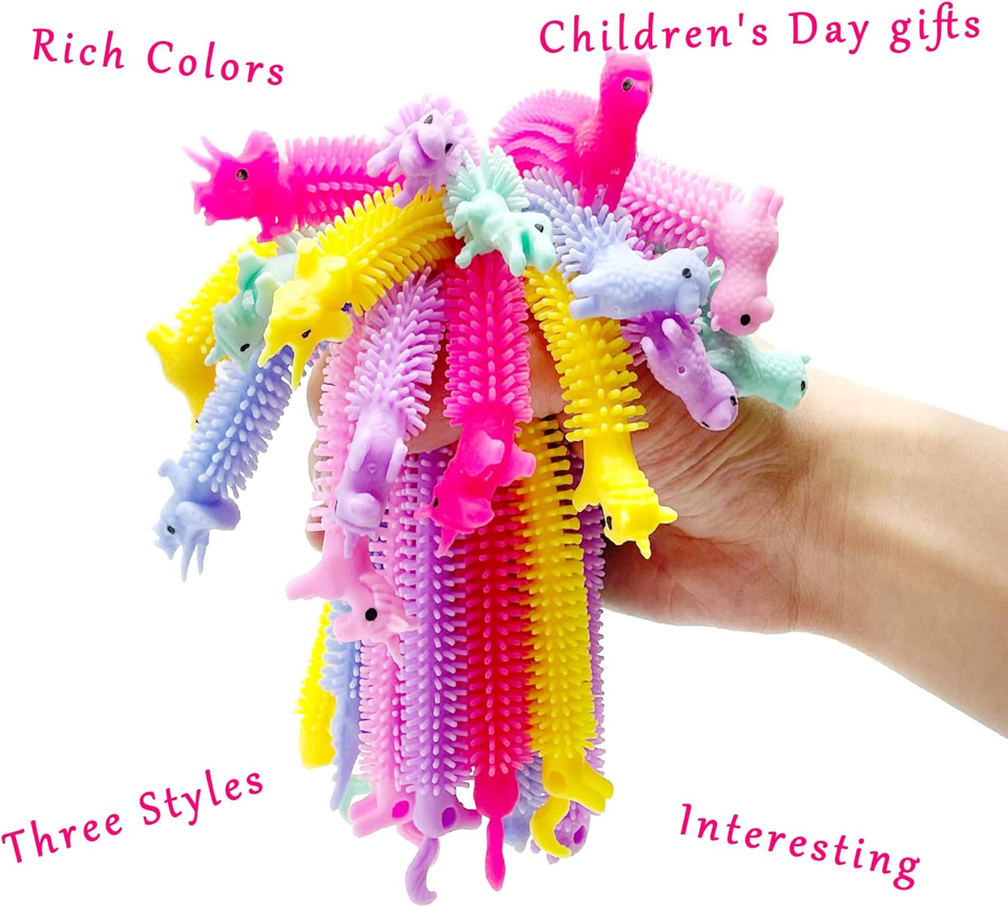 40 Pcs Stretchy Strings Fidget Toys,Colorful Sensory Toys for Boys,Girls,Adults Stress Relief,Anti Anxiety Autism Toys for Kids,Great for Children's Day,Party Favors