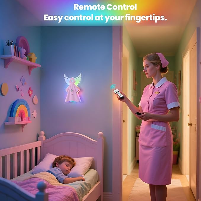 Color Changing Night Light with 8 Static & 10 RGB Modes, USB Rechargeable, Motion-Sensing – Perfect Kids Gift for Bedrooms & Playrooms