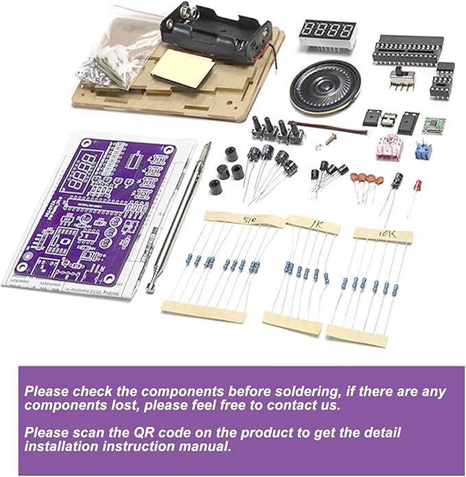FM Radio Kit Soldering Practice Kit DIY Electronic Kits Radio DIY Kit Digital DIY Soldering Project Kit ISolderStore