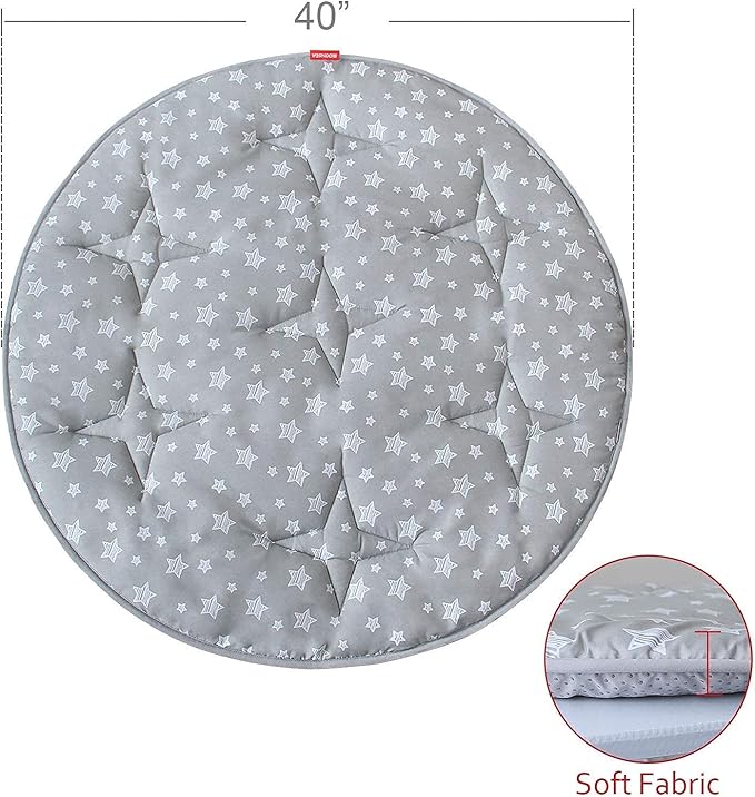 Baby Play Mat, Pop Up Play Tent Mat, Kids Padded Floor Mat Round, Anti Slip Kids Play Tents Indoor Playhouses Mat, 40"x40" Round Area Rug, Pop Up Toddlers Play Pad