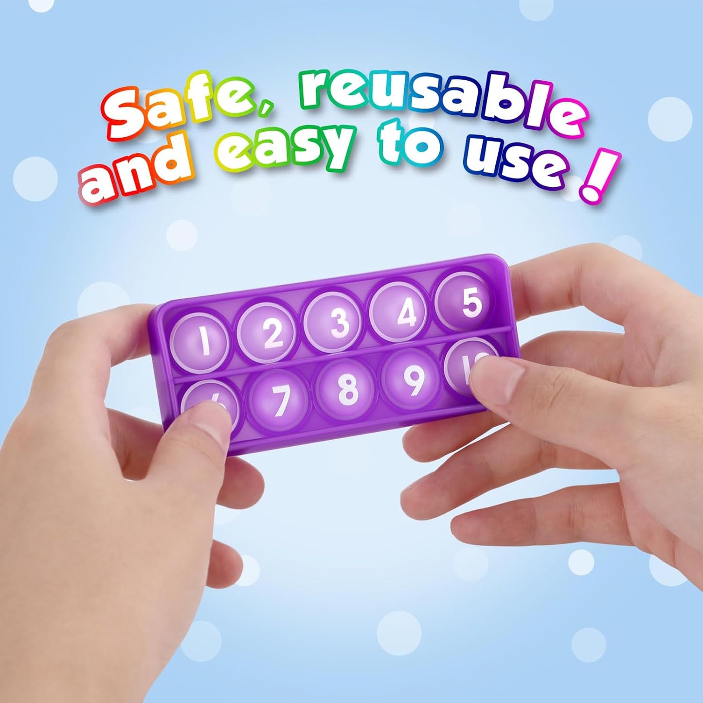 Ten-Frame Math Manipulative for Elementary,Counting Number Math Games, Montessori Educational Toy for Kindergarten Classroom Kids 3 4 5 Year Old (Upgraded Version for 20 Task Cards)