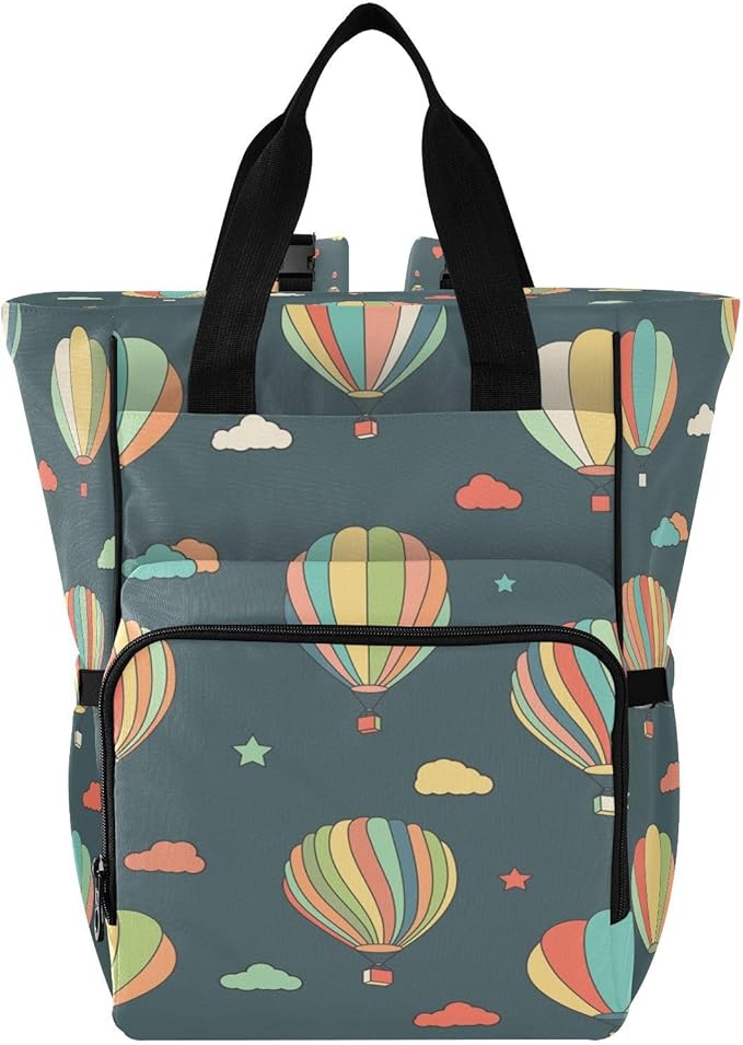 Hot Air Balloon Diaper Bag Backpack, Mommy Bag, Multifunctional Diaper Bag, Travel Backpack, Large Capacity Diaper Bag