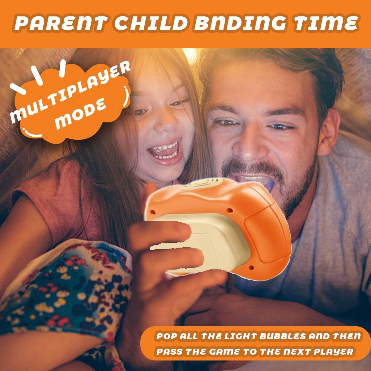 Children Quickly Push Toy Games, Adults Quickly Push Handheld Game Toys, Bubble Pressure pop-up Light Games, Birthday, Boys and Girls Autism Relief, Multiplayer PK